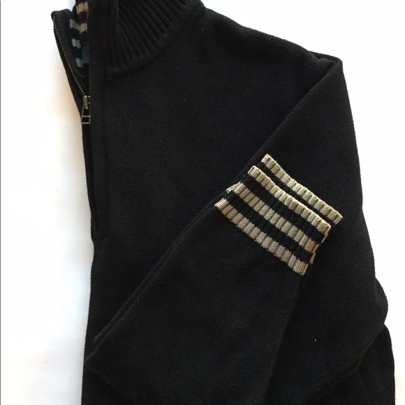 Dockers Men’s Half Zip Sweater Black Tan Large Cotton - Picture 6 of 16